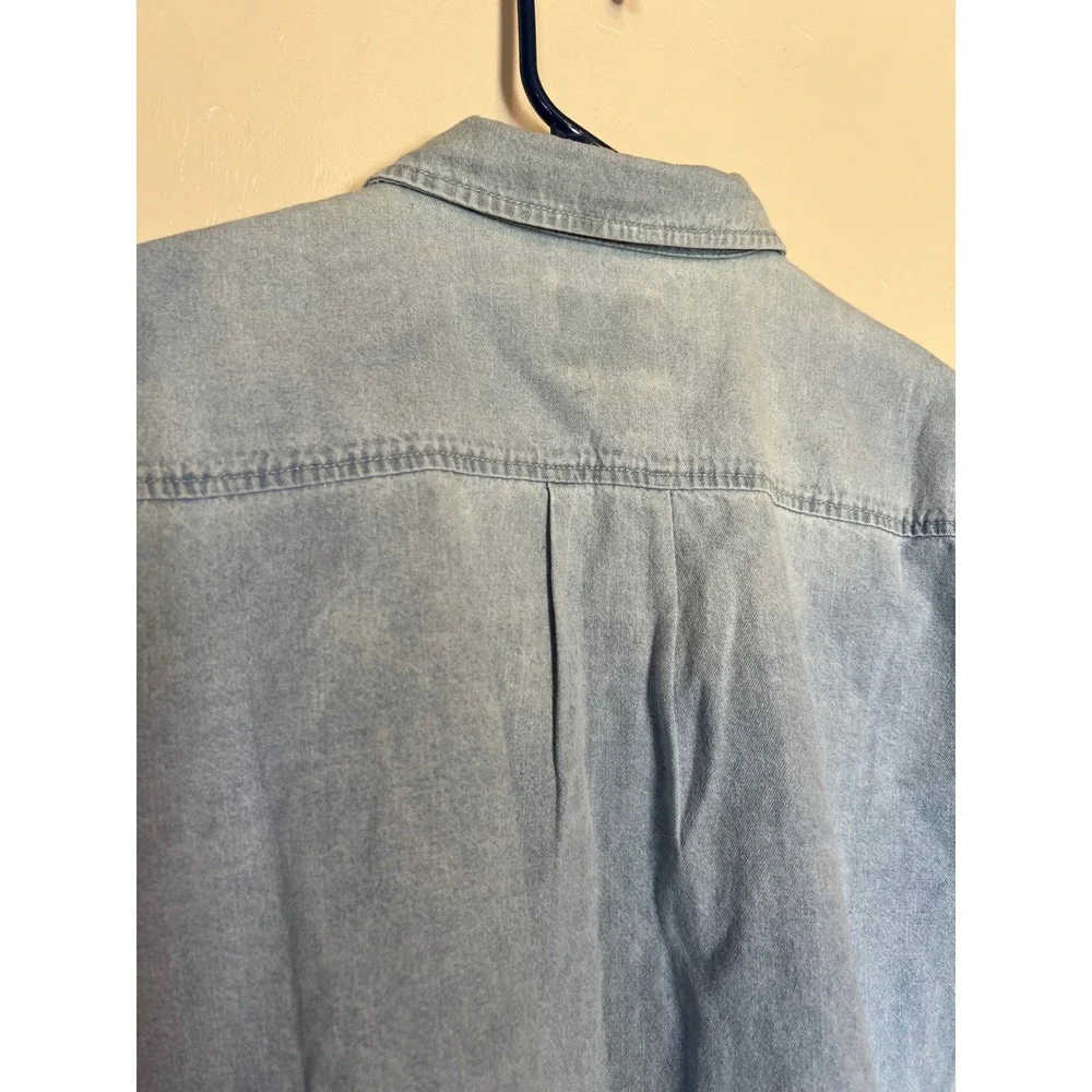 Vintage Disney the Winnie Pooh Embroidered Denim Button Shirt Cotton Nostalgia - Picture 11 of 11
